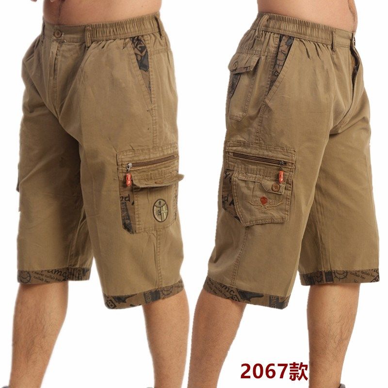男七分裤短裤多口袋裤工装裤中裤休闲纯棉松紧腰中裤运动短裤薄款,淘宝优惠券,粉丝福利购,淘宝优惠卷