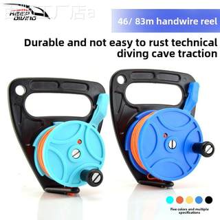 46/83m diving handle reel scuba deep diving cave exile technical diving traction rope s
