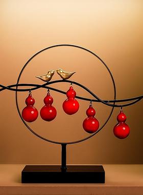 贝汉新中式轻奢风五福临门树脂葫软20230222芦装饰严选摆件伴美年