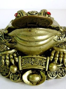 树脂送财金蟾摆件家居饰品开业商铺收银台桌面装饰礼品