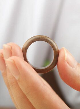 天然正宗檀木戒指一对男女情侣民族风个性绿檀血檀黄金檀木质指环