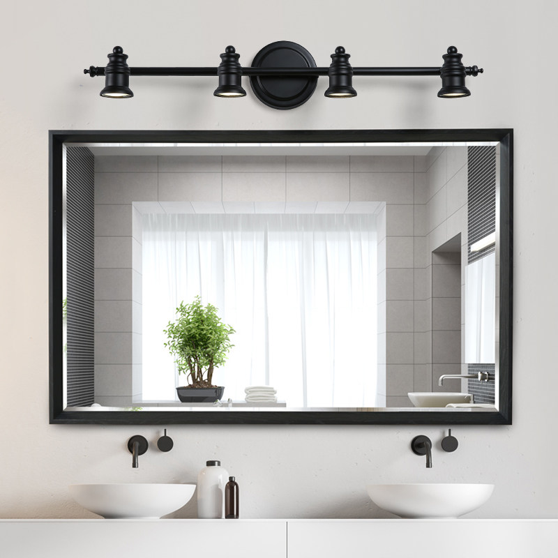 美式镜前灯卫生间led镜灯防水镜柜洗手间浴室灯壁灯黑色北欧灯具,淘宝优惠券,粉丝福利购,淘宝优惠卷