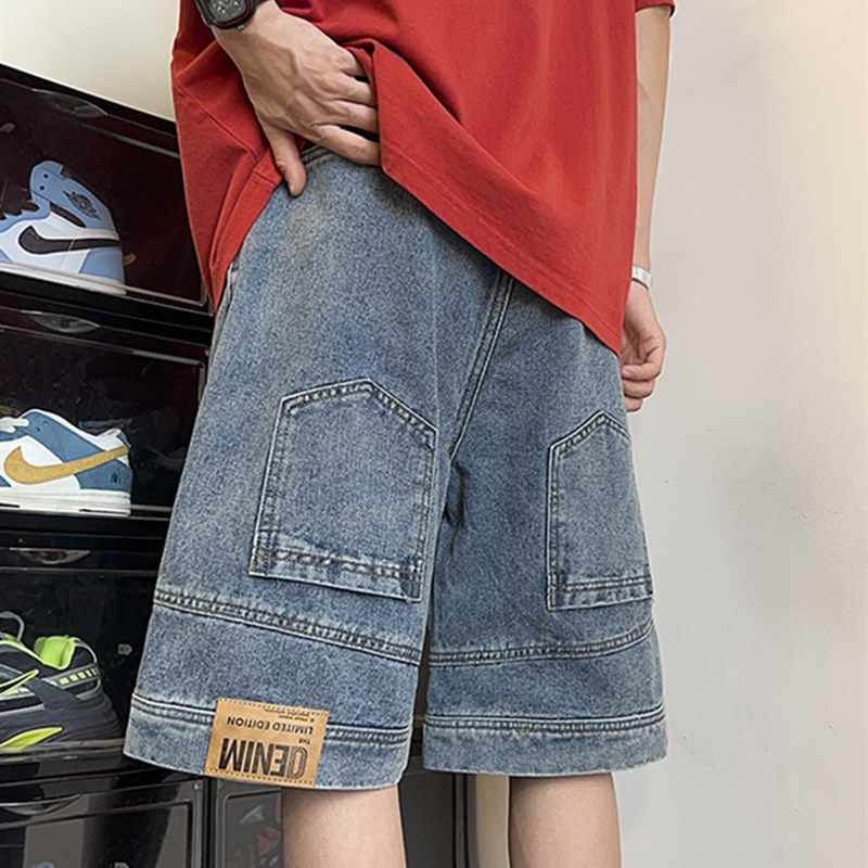 300斤大码男装反穿牛仔短裤男美式潮牌宽松百搭港风休闲阔腿中裤2,淘宝优惠券,粉丝福利购,淘宝优惠卷