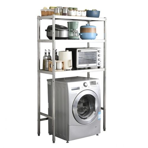 洗衣机置物架落地不锈钢储物架烤箱微波炉架家用货架冰柜厨房层架 - 图3