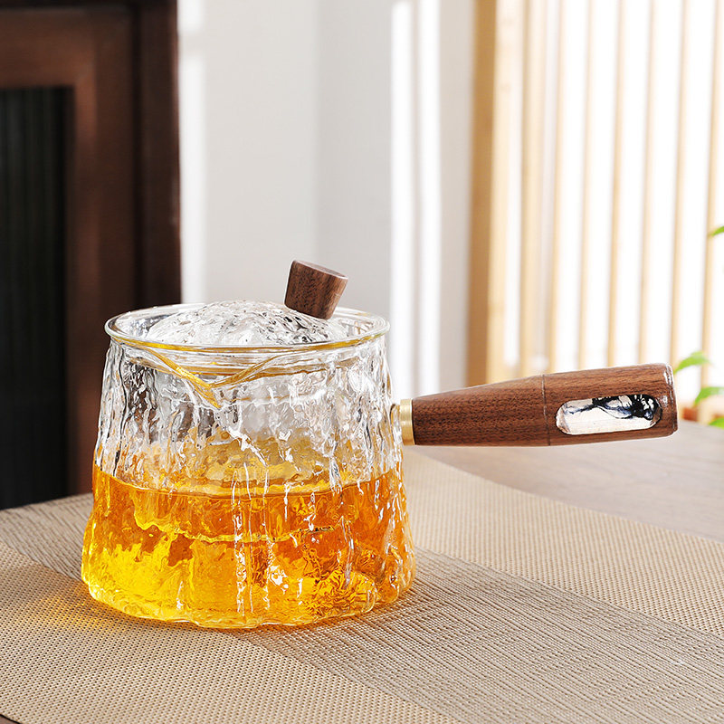 Tea room electric tea stove household Japanese tea set tea set electric pottery stove heating glass flower teapot with filter