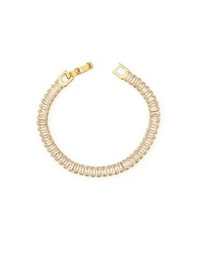 小众设计超闪锆石金色手链 满钻戒指手链女冷淡风 通勤百搭