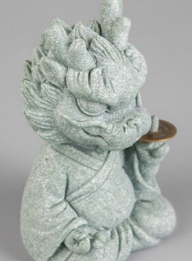 逗兽记 入户玄关装饰摆件轻奢高档青砂石鱼缸造景摆设可养小茶玩