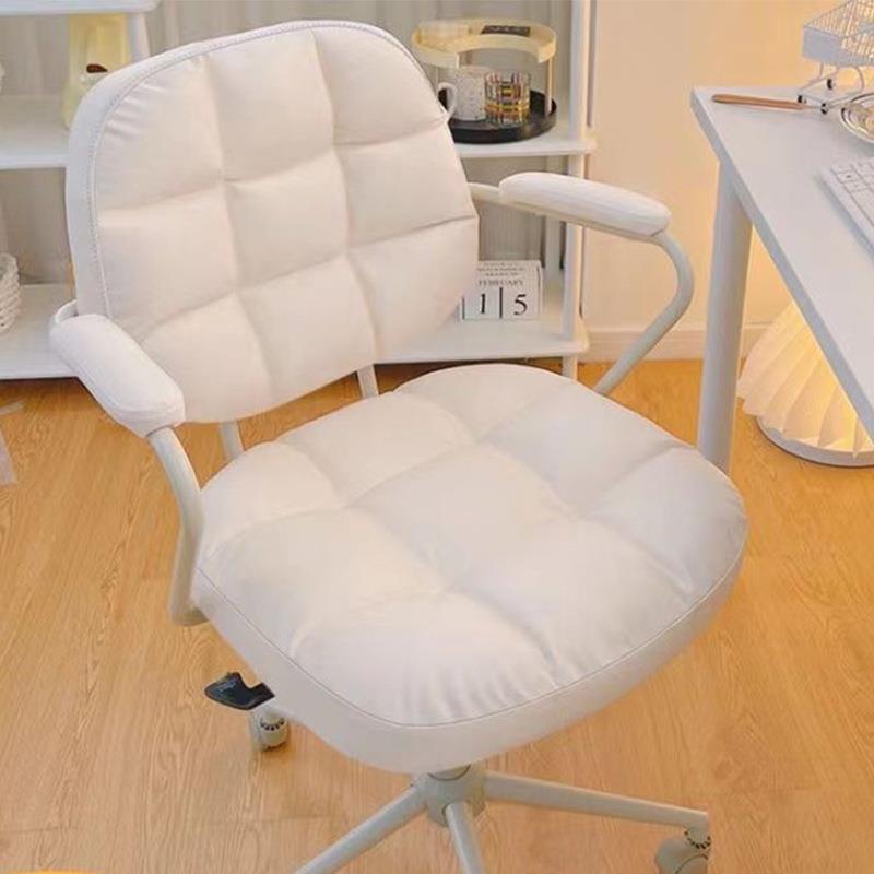 电脑椅升子坐家桌用舒适书房书办公靠背座椅久女生卧室化妆可升降 - 图0