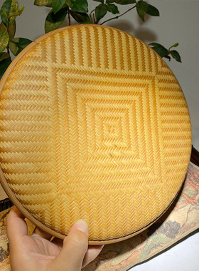 竹编纯手工工艺品茶饼盒散茶盒竹编翘饼盒精品工艺厂家直销
