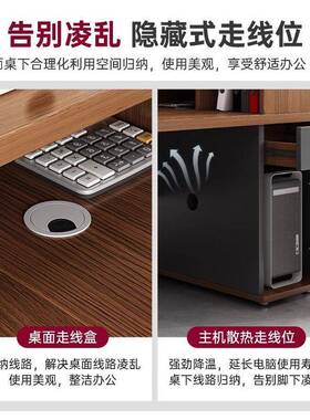 老板办公桌办公室电脑桌总裁桌简易办公电脑桌带抽屉桌办公桌双人