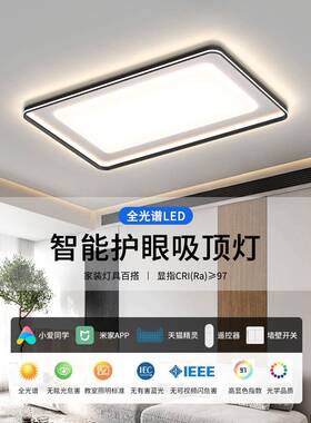 客厅吸顶灯现代简约大气2025新款极简风三室两厅灯具全屋套餐组合