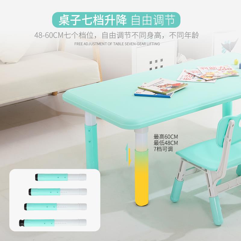 Children's tables and chairs for babies to play, learn and write, desk set, plastic chairs, small household kindergarten furniture, tables that can be lowered