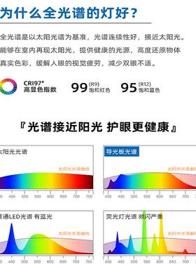可摇头卧室风扇吸顶灯全光谱护眼智能餐厅书房一体隐形风扇灯具