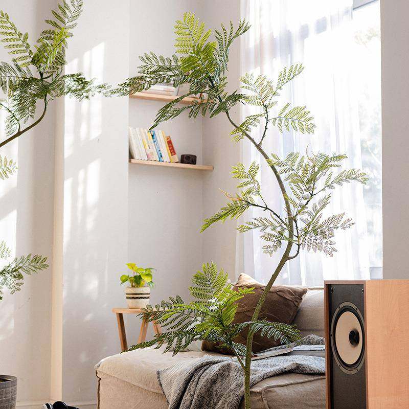 高端轻奢蓝花楹仿真绿植室内客厅装饰花仿生植物落地盆栽假树摆件,淘宝优惠券,粉丝福利购,淘宝优惠卷