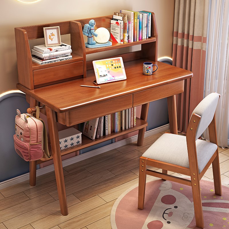 Solid wood children's desk primary school student home writing desk and chair set simple bedroom boy small apartment study desk