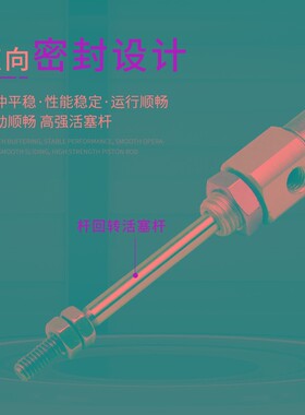 不锈钢小型迷你气缸CDJ2B6-10-5/10/15/20/25/30/50-R