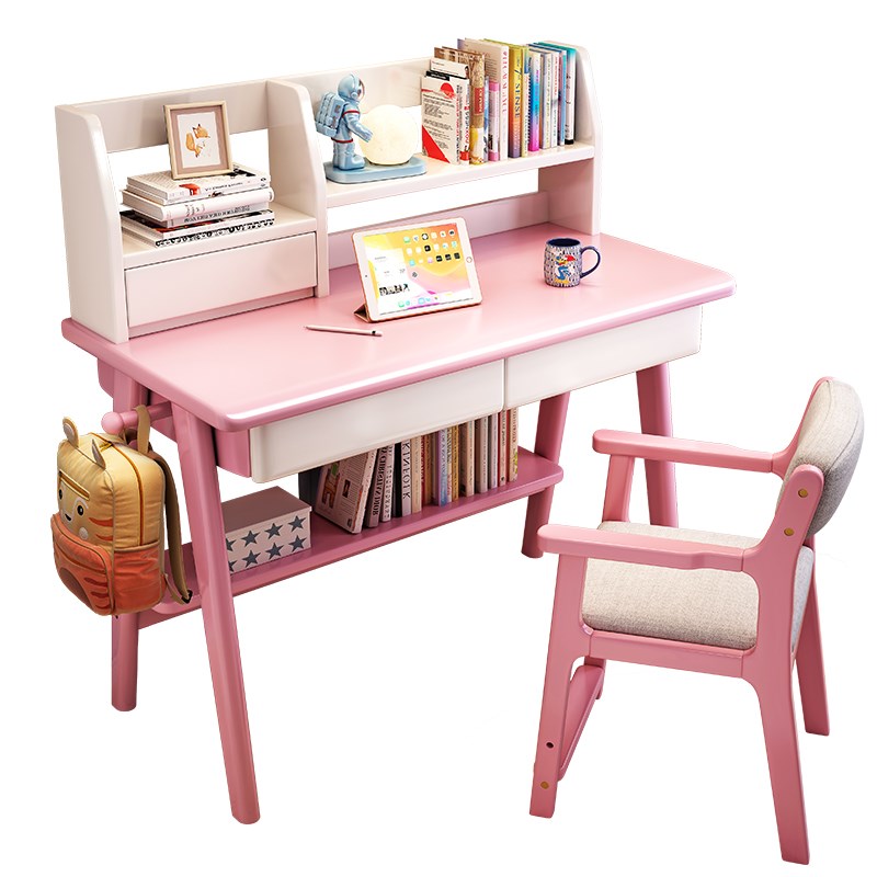 Solid wood children's desk primary school student home writing desk and chair set simple bedroom boy small apartment study desk