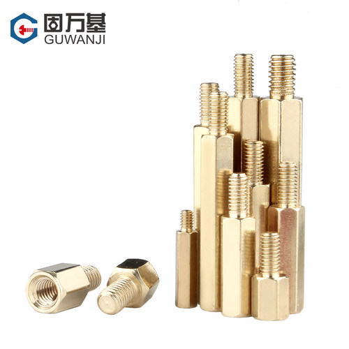 铜柱M3M4单通六角柱机箱螺柱单头主板柱支撑柱隔离柱螺丝固定柱M2 - 图1
