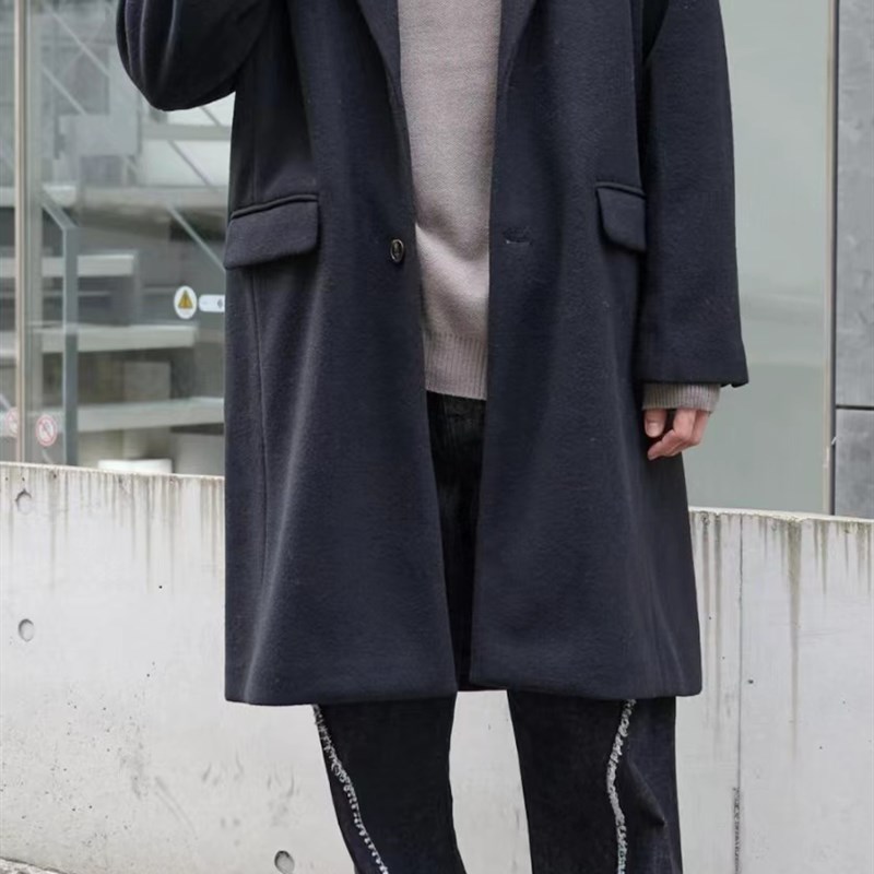 2023 new autumn and winter men's windbreaker coats, Japanese and Korean styles, handsome, slim and casual