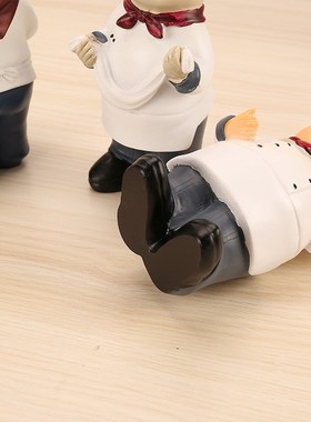 美式乡村厨师树脂多功能摆件 客厅家居餐厅咖啡厅时尚桌面装饰品
