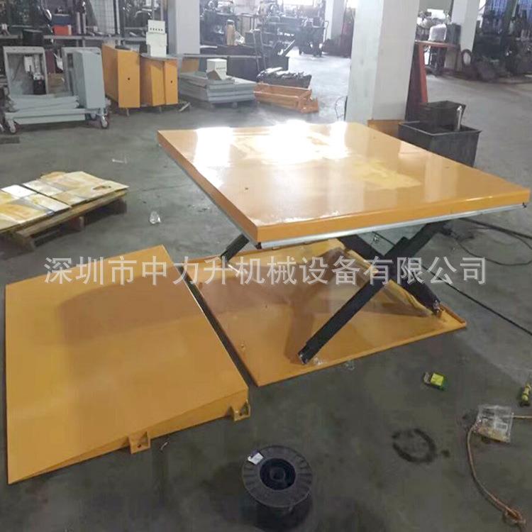 1吨低放型电动升降平台超低型液压升降机举升机平台 - 图0