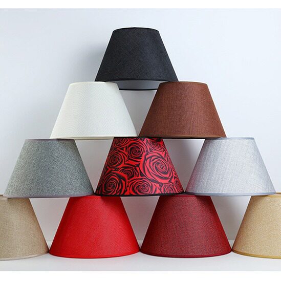 Wholesale table lamp shade chandelier shell floor lamp linen E27 lamp holder bedroom lamp wall lamp floor lamp shade fabric