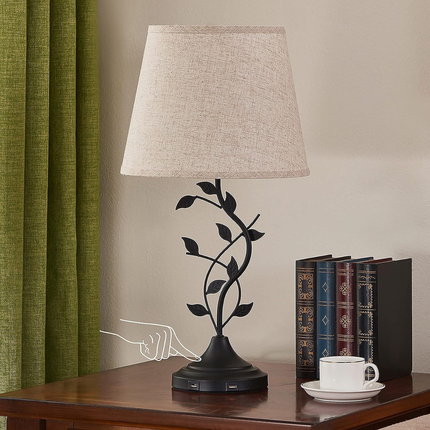 Cross-border hot selling LED fabric table lamp creative design USB interface rechargeable bedroom bedside desk eye protection lamp