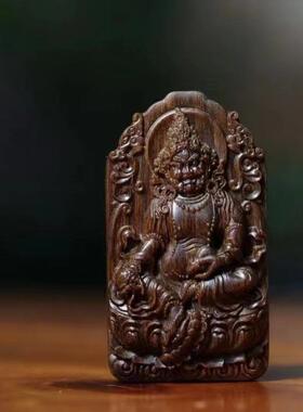 芽庄糖结软丝奇楠沉香木牌子木质随行把件车载挂饰雕刻工艺品饰品