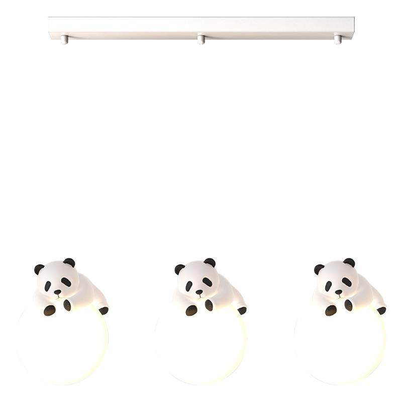 餐厅吊灯2025新款灯具现代简约设计师熊猫奶油风三头餐桌饭厅吊灯,淘宝优惠券,粉丝福利购,淘宝优惠卷