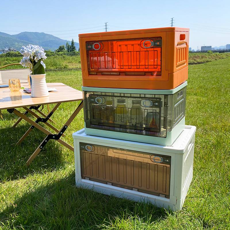 收纳箱双开门免安装收纳柜置物柜柜子衣柜玩具储物柜大号储物柜 - 图0