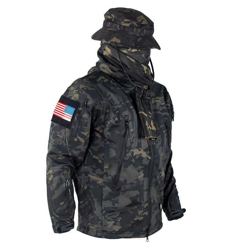 MEGE德斑冲锋衣裤德军套装迷彩软壳鲨鱼皮战术户外防风防水男秋冬,淘宝优惠券,粉丝福利购,淘宝优惠卷