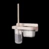 Toilet brush for home use without dead corners, no punching, wall-mounted bathroom toilet brush, drainable long-handled storage rack