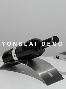 现代简约金d属红酒架酒器酒具桌面摆件玄关餐桌样板间创意软装装