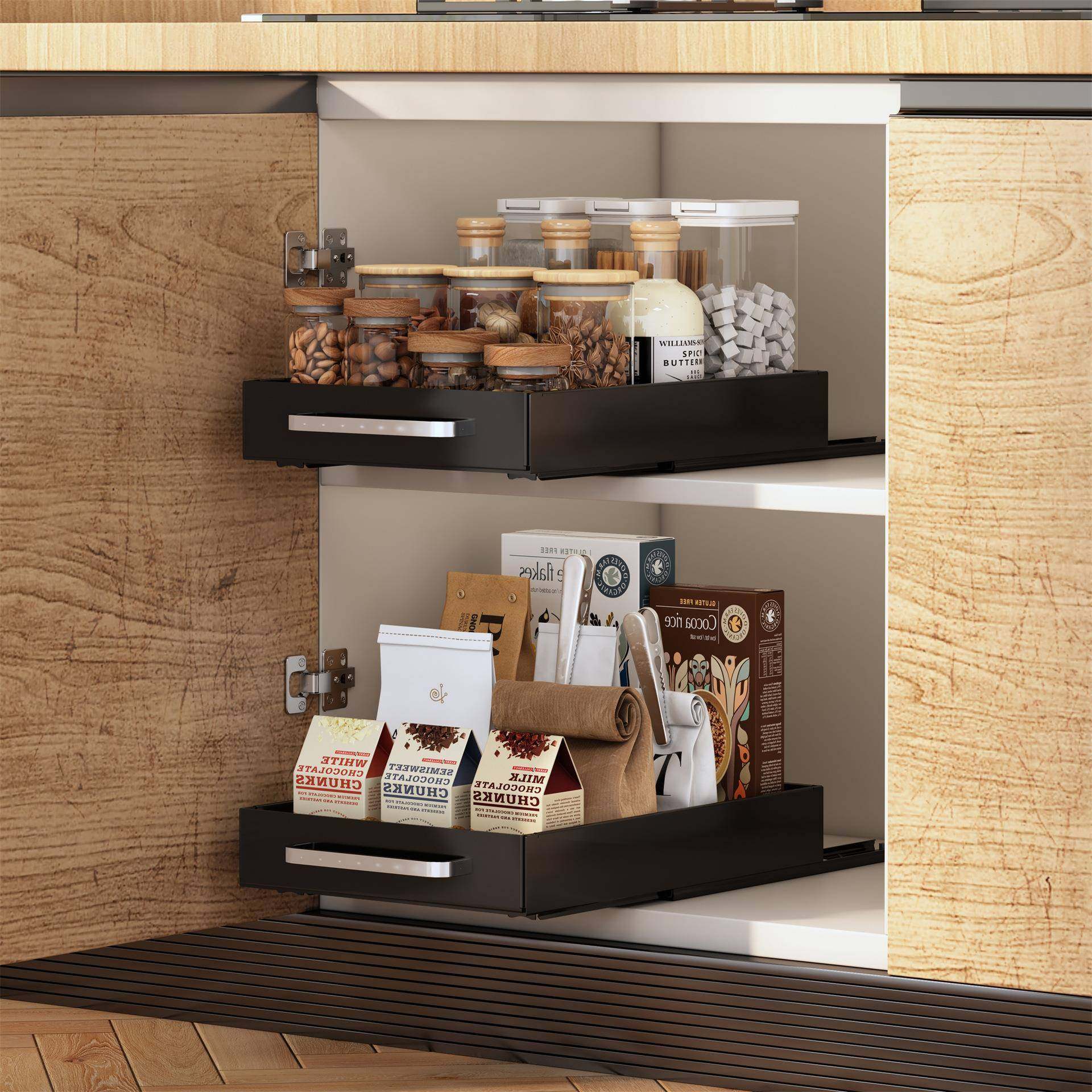 马逊厨房橱柜抽拉置亚架碗碟能调料抽抽拉置物屉式多功架下水槽收,淘宝优惠券,粉丝福利购,淘宝优惠卷