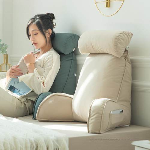 床软包背大靠垫床上靠护颈靠垫抱枕宿舍学生简约枕沙发pX8Yk5m护 - 图1
