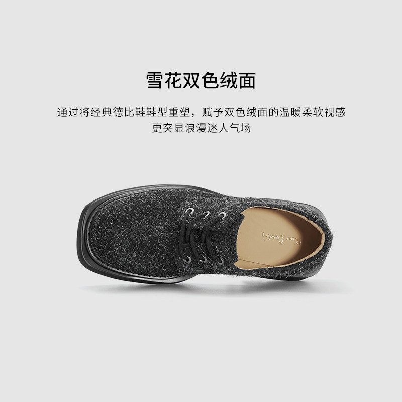 皮尔卡丹女鞋皮鞋真牛皮绒面高跟系带羊皮舒适透气深口休闲单鞋女,淘宝优惠券,粉丝福利购,淘宝优惠卷