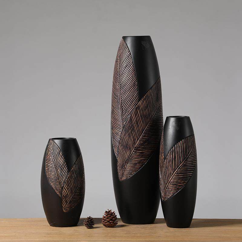 中式复古高树脂落地大花瓶件轻奢现档代客厅插摆花电视柜旁装3994,淘宝优惠券,粉丝福利购,淘宝优惠卷