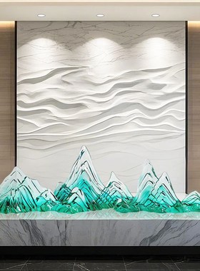 透明假山a雕塑酒店大厅别墅庭院树脂摆件售楼部样板间艺术软装饰