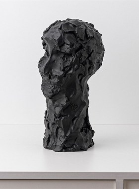 现代北欧抽象人头雕塑摆件欧式美B式软装K样板间售楼部家居饰品搭