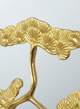 欧式现代古松树大理石摆件简约百搭客厅卧室电视柜台工艺装饰品