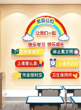 厂促班级公约儿之星墙贴墙饰纸装教室文化建设布置纸小学幼园励志