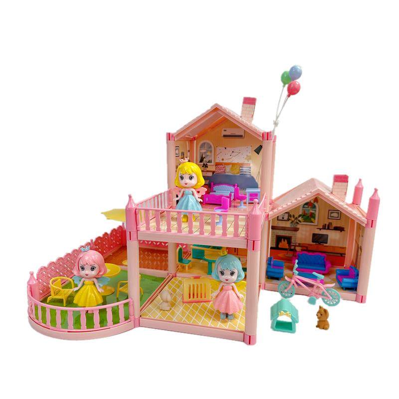 豪华拼装大别墅玩具女孩自主拼搭双层大城堡儿童拼图立体模型房子,淘宝优惠券,粉丝福利购,淘宝优惠卷