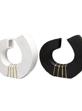 极简黑白抽艺术几何楼体家居件售处样板房玄关装象饰树摆脂WXU样