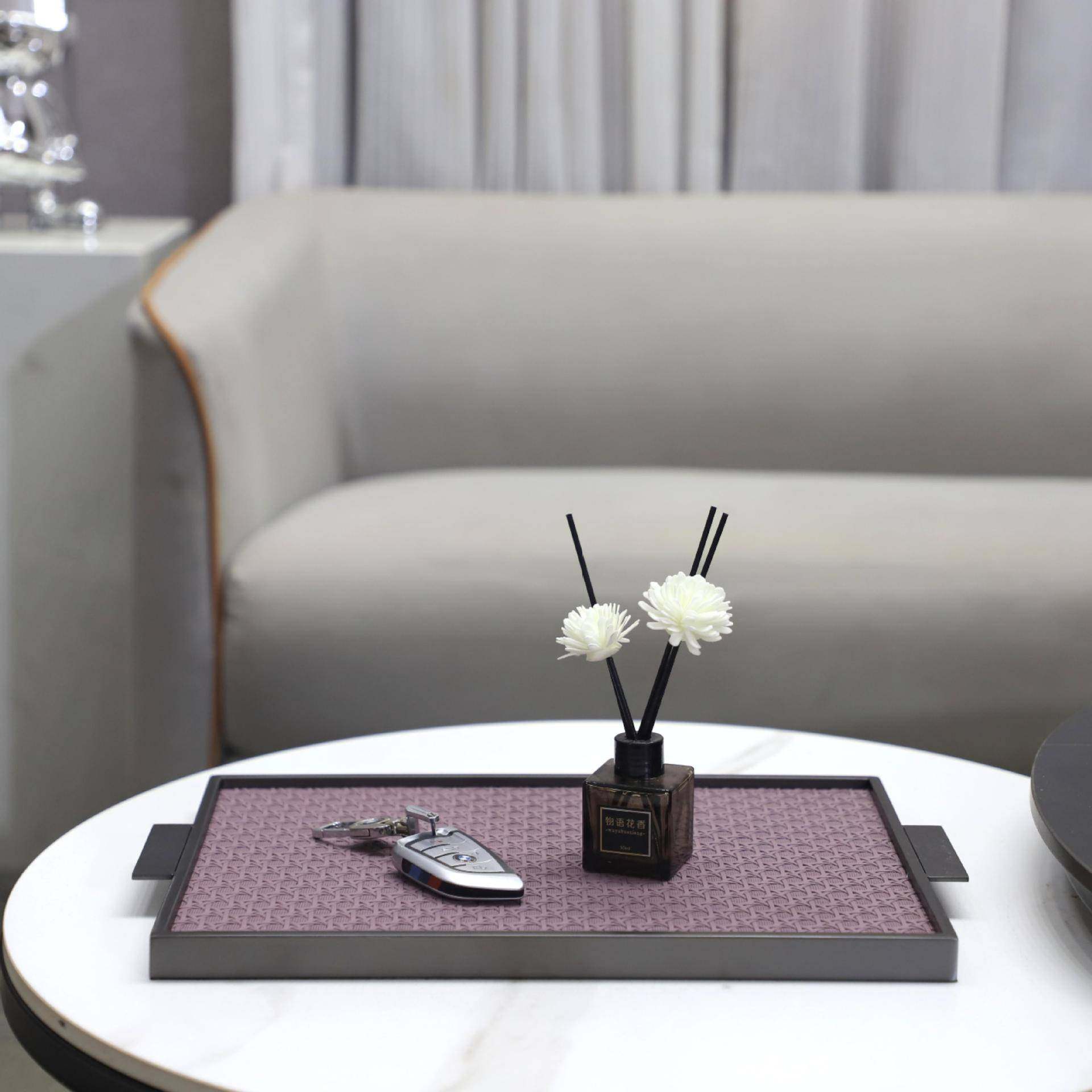 北欧创意关几金何属皮厅革WOY香薰收纳托盘客卧室衣帽间玄家居装,淘宝优惠券,粉丝福利购,淘宝优惠卷