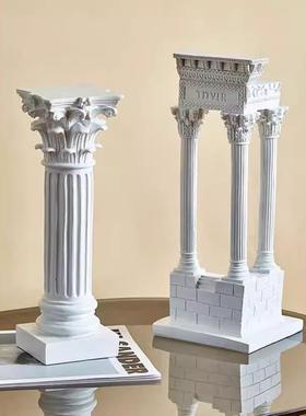 北欧罗件马建品筑物摆DSO家居电客厅视柜装饰书房书架办公室雕塑