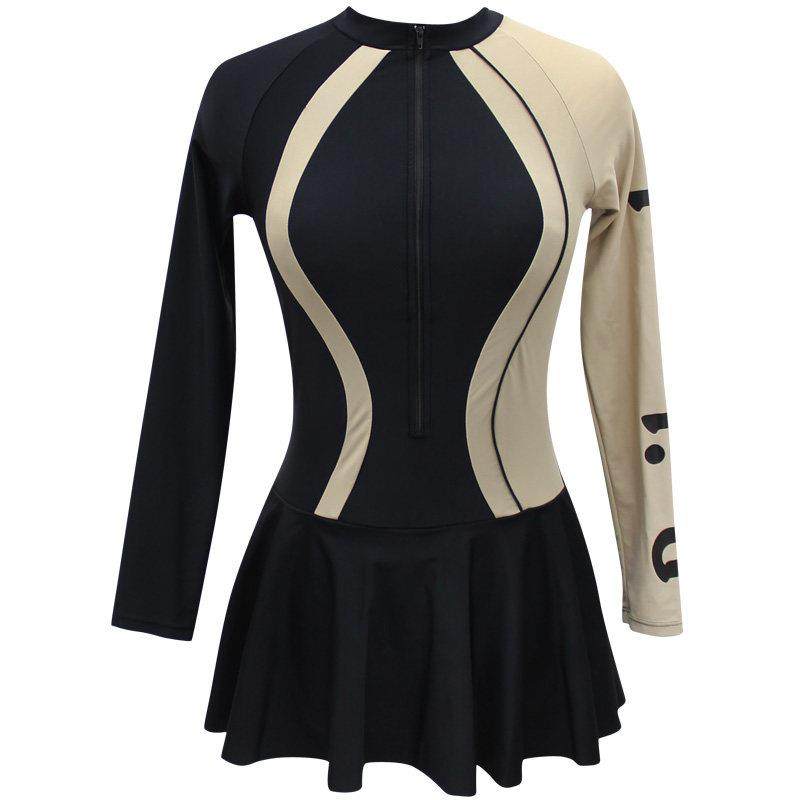 游泳衣2025新款爆款微胖女孩遮肉长袖大尺码保守连身泡温泉胖mm泳,淘宝优惠券,粉丝福利购,淘宝优惠卷