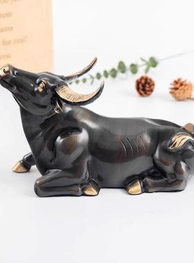 铜牛红酒架桌面玄关卧室电视柜酒柜客厅装饰家居饰品轻奢高档摆件