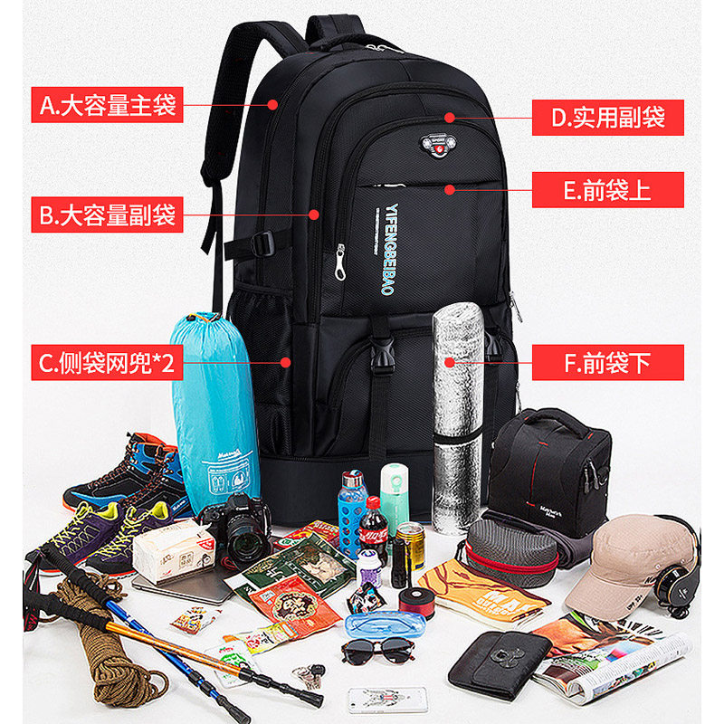 防水旅行登山户外男士打工超大容量特大号行李书包女旅游双肩背包,淘宝优惠券,粉丝福利购,淘宝优惠卷