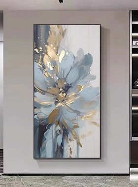 威弗列德画高级感花卉走廊立体挂画现代玄关手绘油画轻奢肌理装饰