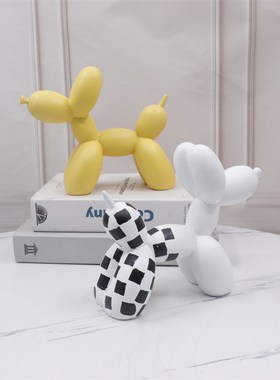 气球狗家居摆件客厅玄关电视柜办公室摆设动物树脂工艺品摆件创意